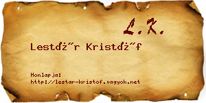 Lestár Kristóf névjegykártya